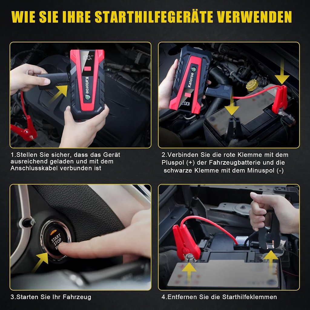 In wenigen Schritten lässt sich die leere Autobatterie starten.