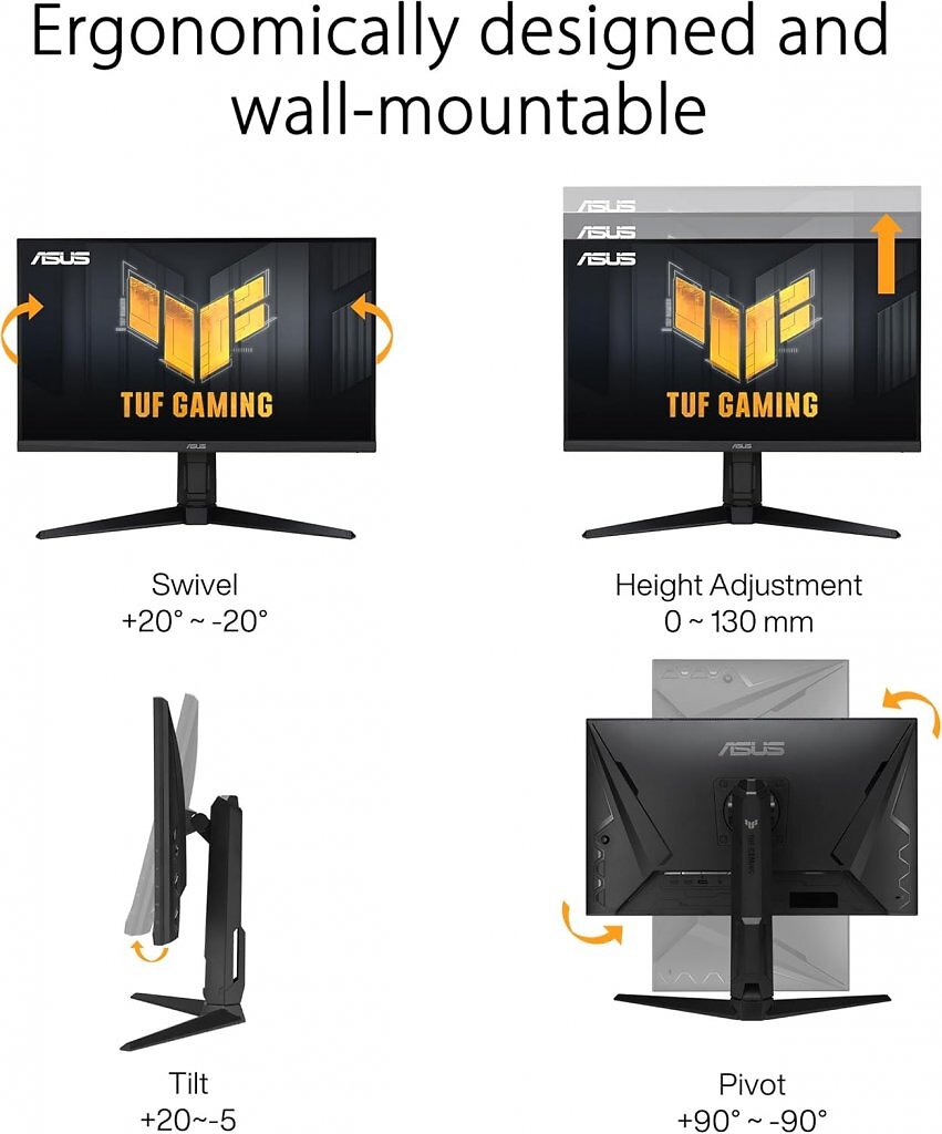 Der Gaming-Monitor ist vielseitig einstellbar.