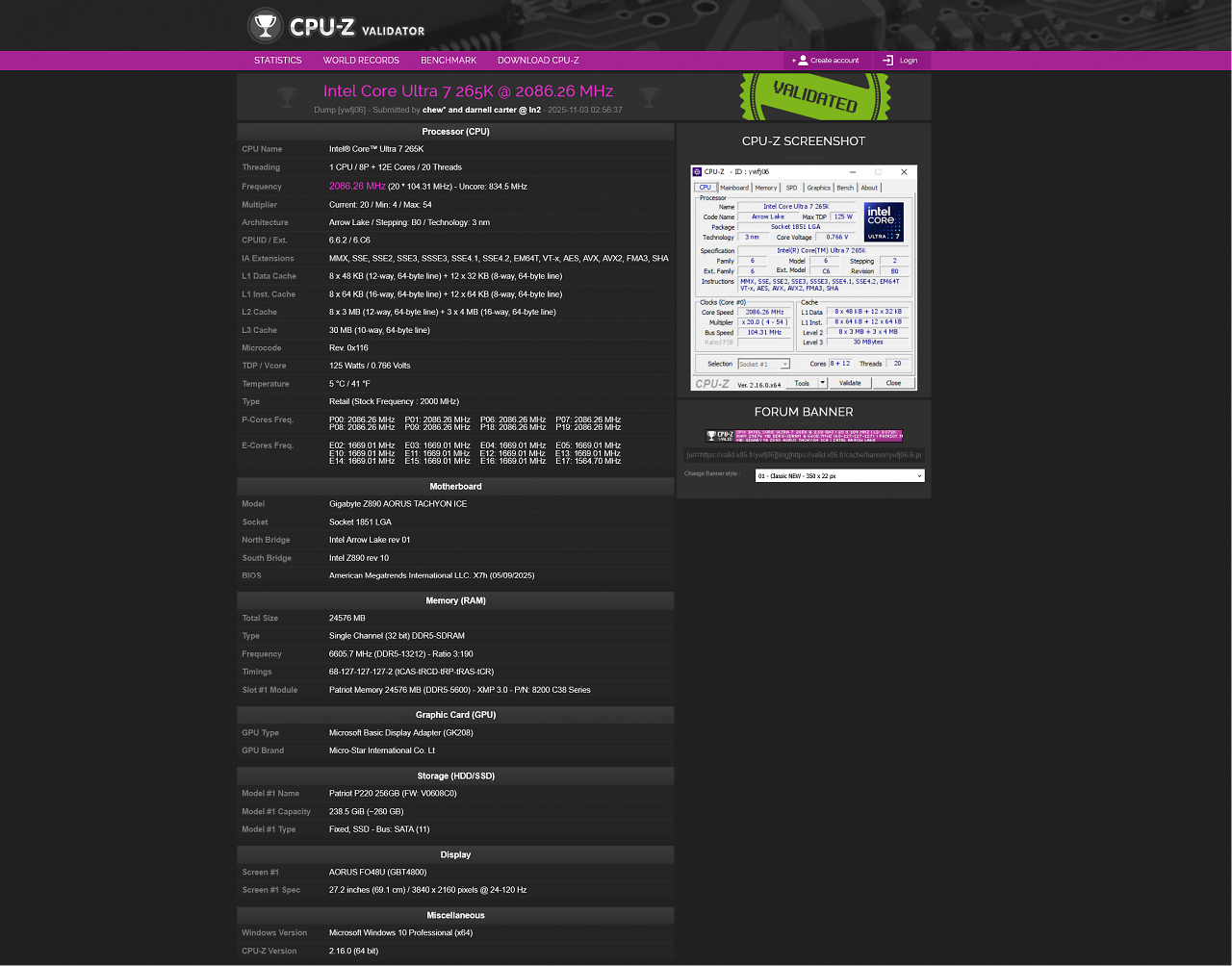 [09/11/2025] CPU-Z