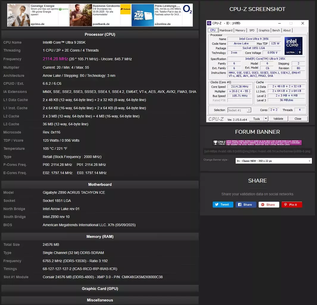 [26/11/2025] DDR5-13530
