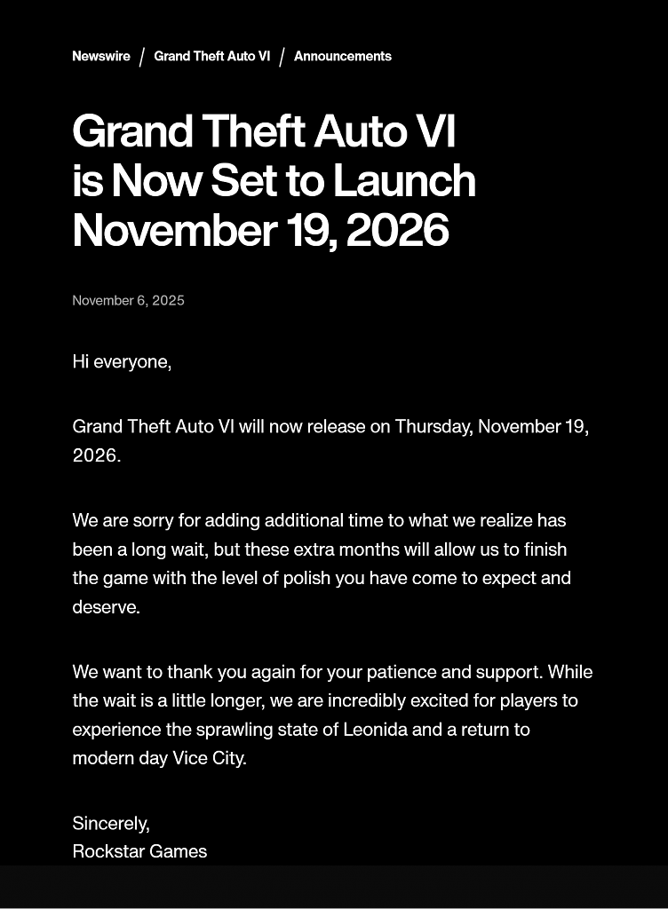 [07/11/2025] GTA 6