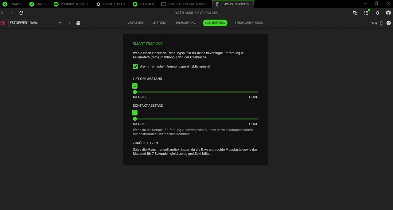 [20/11/2025] Im Zusammenspiel mit der ARM-CPU beherrscht der Razer Focus Pro 45K Optical Sensor Gen 2 innovative Techniken wie Smart Tracking, asymmetrischen Cut-off und Motion Sync.