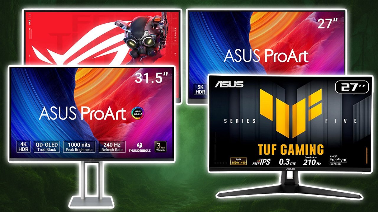 [11/11/2025] Sogar 5K statt 4K UHD: Gaming-Monitore und Profi-Displays von Asus zu klaren Bestpreisen
