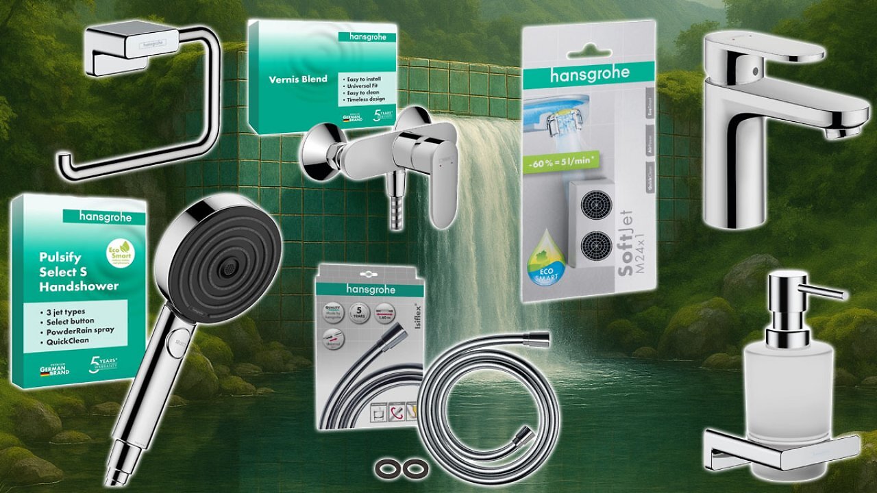 [26/11/2025] Amazon braust Hansgrohe raus: Ab 11 € gibt's Duschköpfe, Armaturen, Schläuche, Wassersprudler, Seifenspender und mehr
