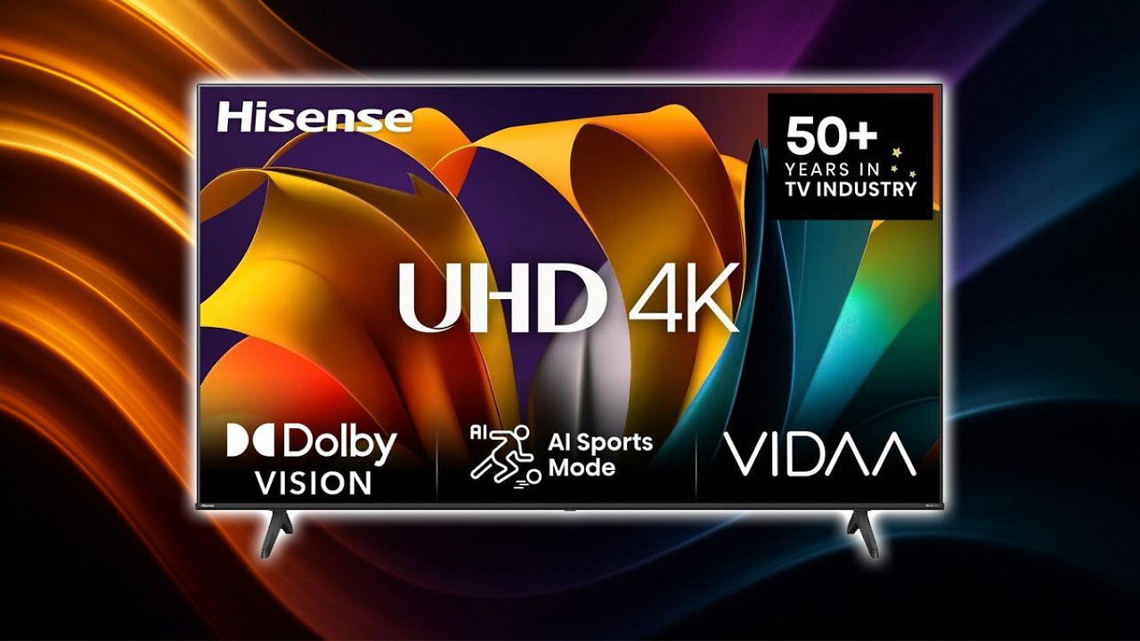 [17/11/2025] Hisense 55E6NT 139cm (55 Zoll) Fernseher, 4K UHD Smart TV, Precision Colour, HDR, Dolby Vision, 60Hz, Triple Tuner DVB-C/S/S2/T/T2, WiFi, HDMI 2.1, Bluetooth, Alexa Built-in, Schwarz, [2024] [Energieklasse E] Amazon Angebot