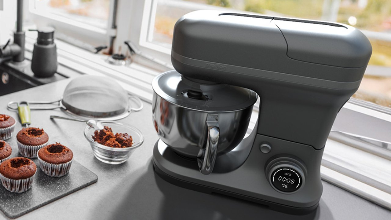 [13/11/2025] MEDION Küchenmaschine (Mixer, Fleischwolf, 3 in 1, 5 Liter Edelstahlschüssel, 1.200 Watt, Reiben Raspeln Schneiden, Digitales Touch Display, Knetmaschine, Teigmaschine, MD18430) Titan Amazon Angebot