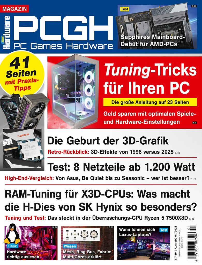 [26/11/2025] Magazin-Cover der PCGH-Ausgabe 01/2026.&nbsp;