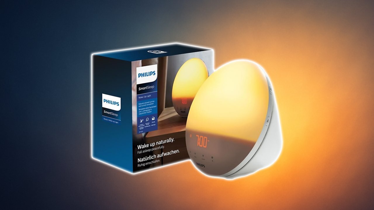 [18/11/2025] Philips Wake-up Light, farbige Sonnenaufgangssimulation, 20 Lichtstärken, 7 natürliche Klänge, Mitternachtslicht (Modell HF3531/01) Amazon Angebot