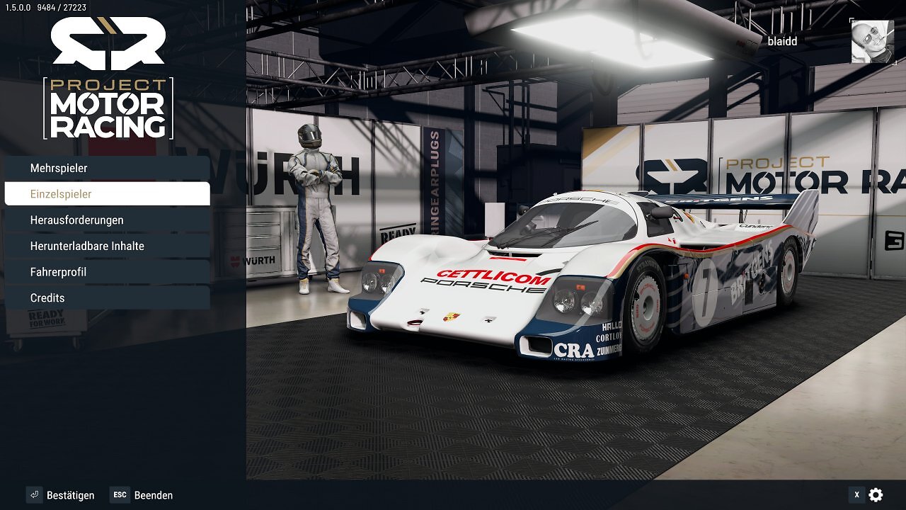 Project Motor Racing - Men&uuml; - 00 - Hauptmen&uuml;