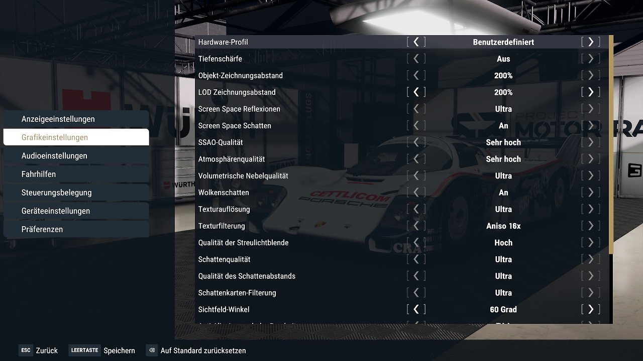Project Motor Racing - Men&uuml; - 03 - Grafik I