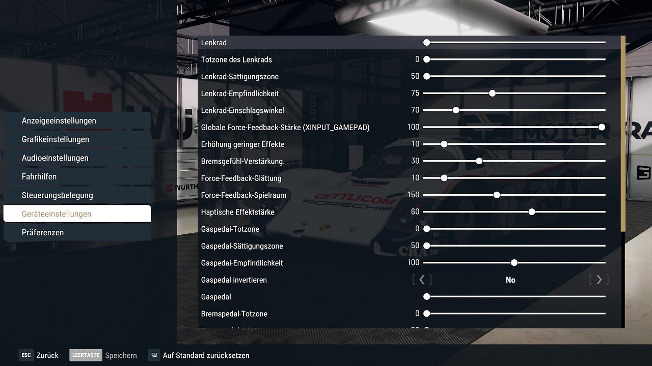 Project Motor Racing - Men&uuml; - 07 - Ger&auml;te I