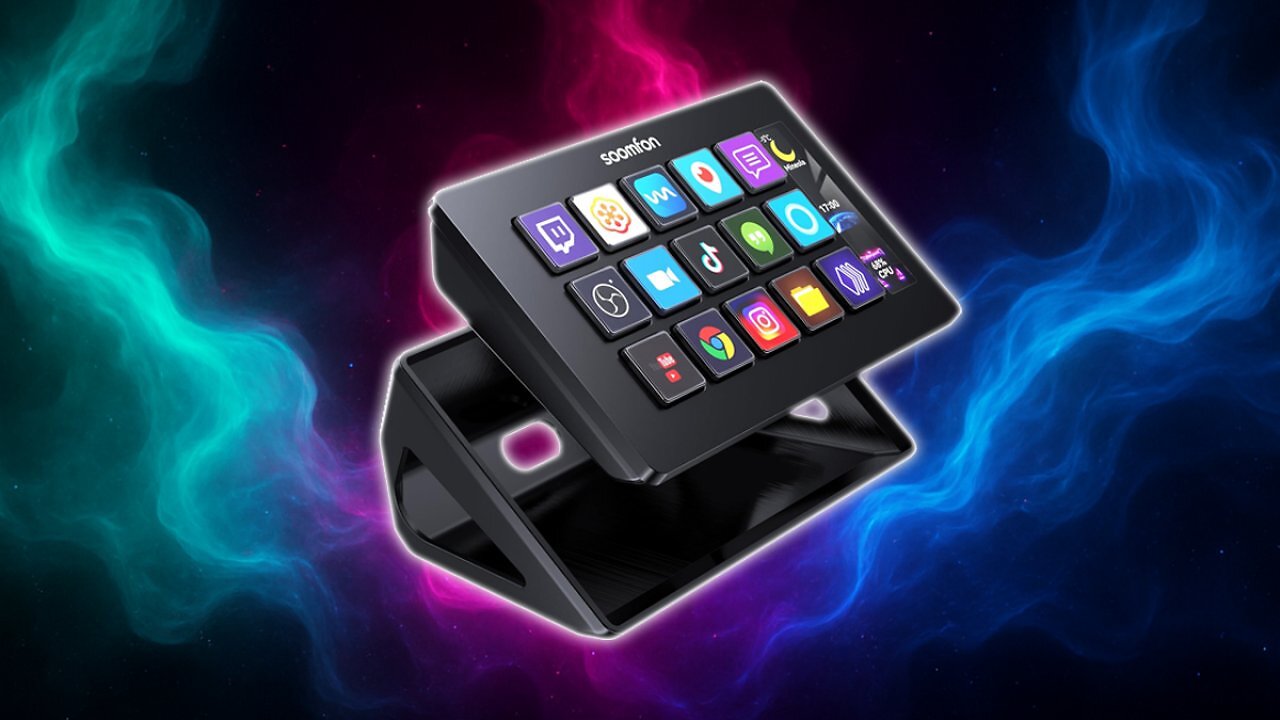 [03/11/2025] SOOMFON Stream Controller Deck mit 15 anpassbaren LCD Makrotasten, auslösen von Aktion in Apps & Software wie OBS, Twitch, Streamlabs, Discord, Mac & Windos, für Live-Streaming, Aktienhandel & Editing Amazon Angebot