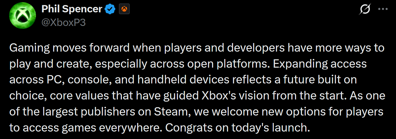 [14/11/2025] Phil Spencer sieht in der neuen Steam Machine eine Bereicherung für Spieler und Entwickler.