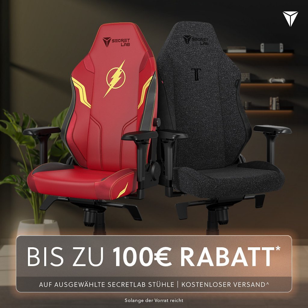 [13/11/2025] Auf viele Gaming-Stühle gibt es bis zu 100 Euro Preisnachlass.