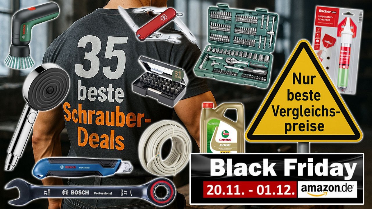 [22/11/2025] Bosch, Hansgrohe, Victorinox uvm: 35 beste Schrauber Deals, am Black Friday nirgends günstiger