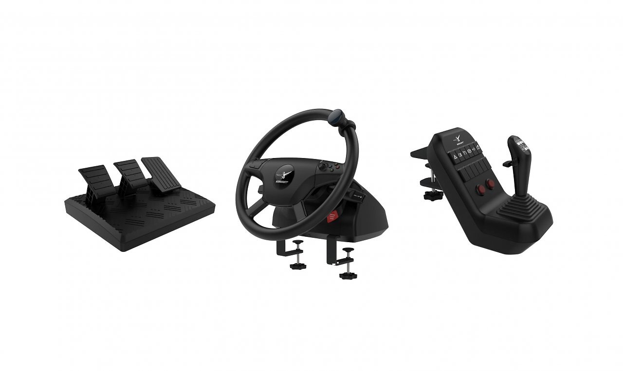 [11/12/2025] Aerosoft Truck & Bus Steering Wheel System im Test: Virtuelle Trucks und Busse perfekt gesteuert.