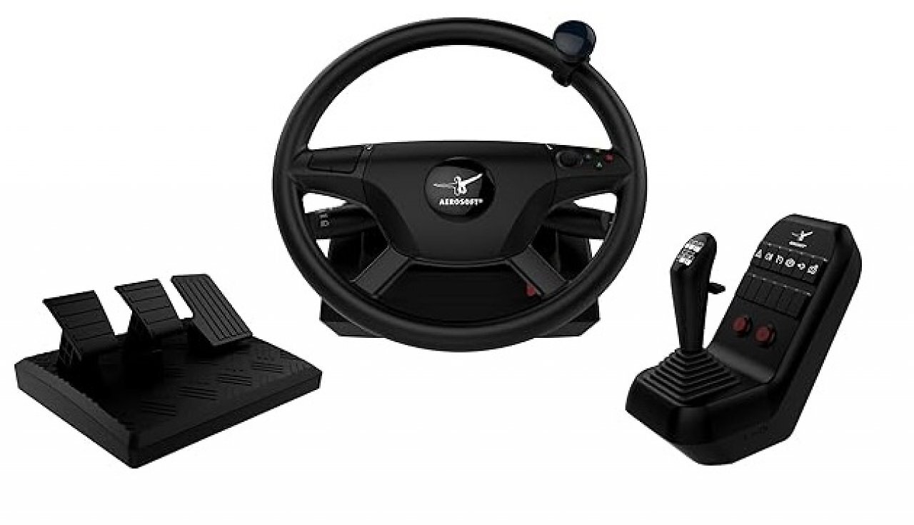 [11/12/2025] In der Praxis überzeugt das Aerosoft Truck & Bus Steering Wheel System mit einer präzisen Reaktion des Lenkrads und einer Schaltung, die Cockpit-Gefühl aufkommen lässt. Leider sind die Pedale nicht rutschfest.