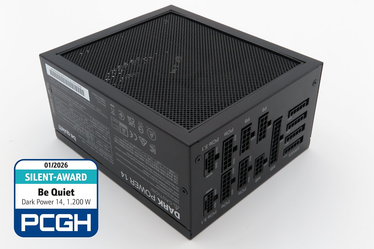 [12/12/2025] Be Quiet Dark Power 14 mit 1.200 Watt (BP021EU, P14-1200W, 80 Plus Titanium). Getestet in Ausgabe 01/2026.