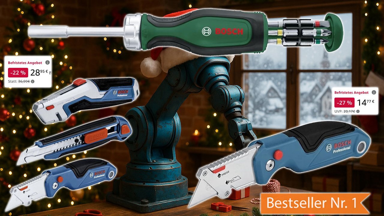 [12/12/2025] 3 zum Preis von 2: Amazon säbelt Cuttermesser von Bosch Profesional aus dem Lager