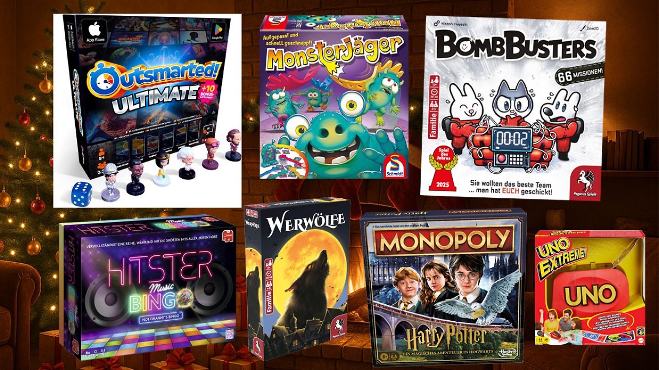 Rechtzeitig vor Weihnachten: Amazon verramscht Spiele - Monopoly, Outsmarted, Uno, Hitster, Werwölfe, Spiel des Jahres uvm.