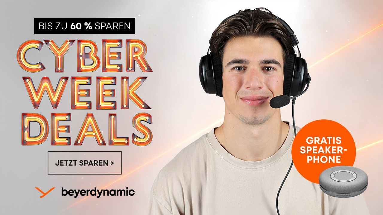 [01/12/2025] Schnappt euch die Cyber Week Schnäppchen bei beyerdynamic! Jetzt bis zu 60% sparen!