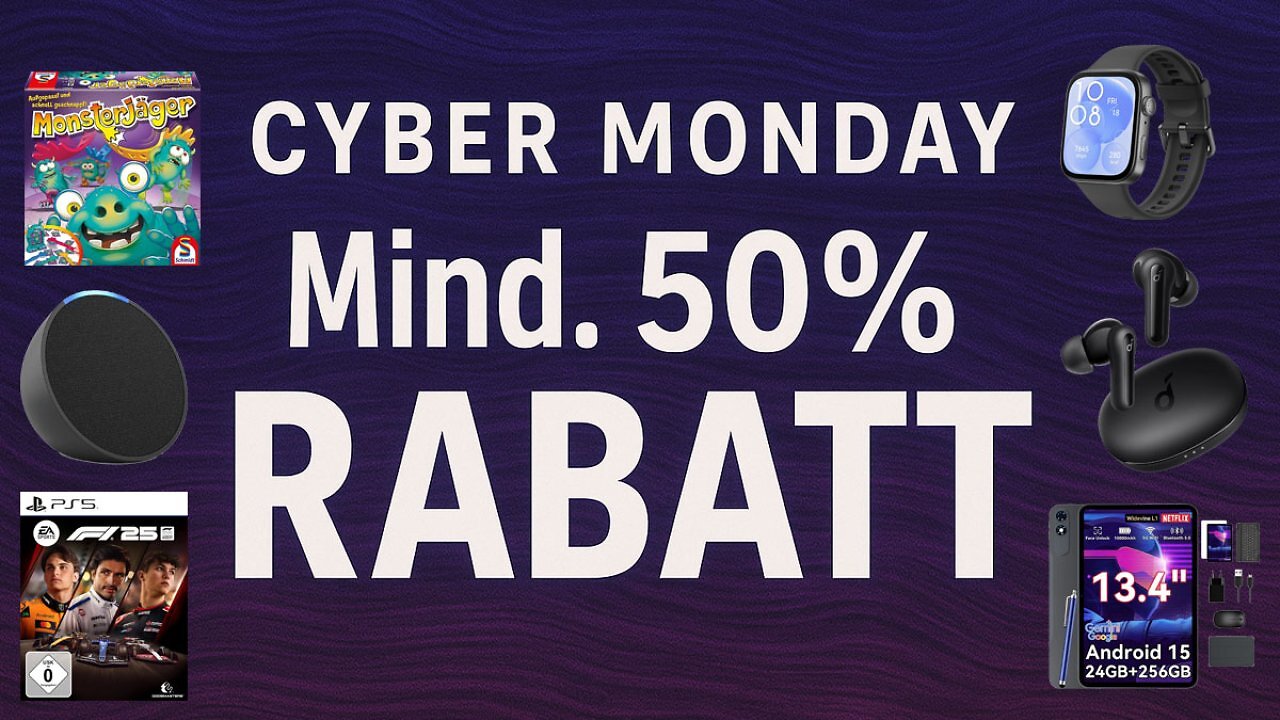 Halber Preis oder noch günstiger: Die besten 50 Angebote mit mind. 50% Rabatt beim Amazon Cyber Monday