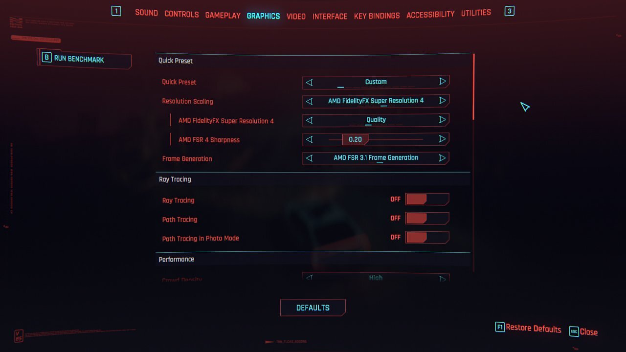 [09/12/2025] Cyberpunk 2077: FSR 4 Upscaling und 