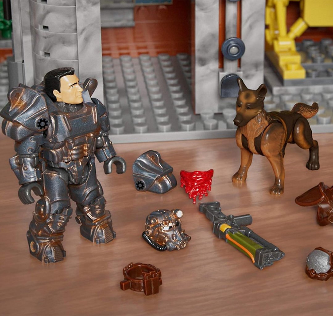 MEGA Fallout Minifiguren Dogmeat Survivor T60