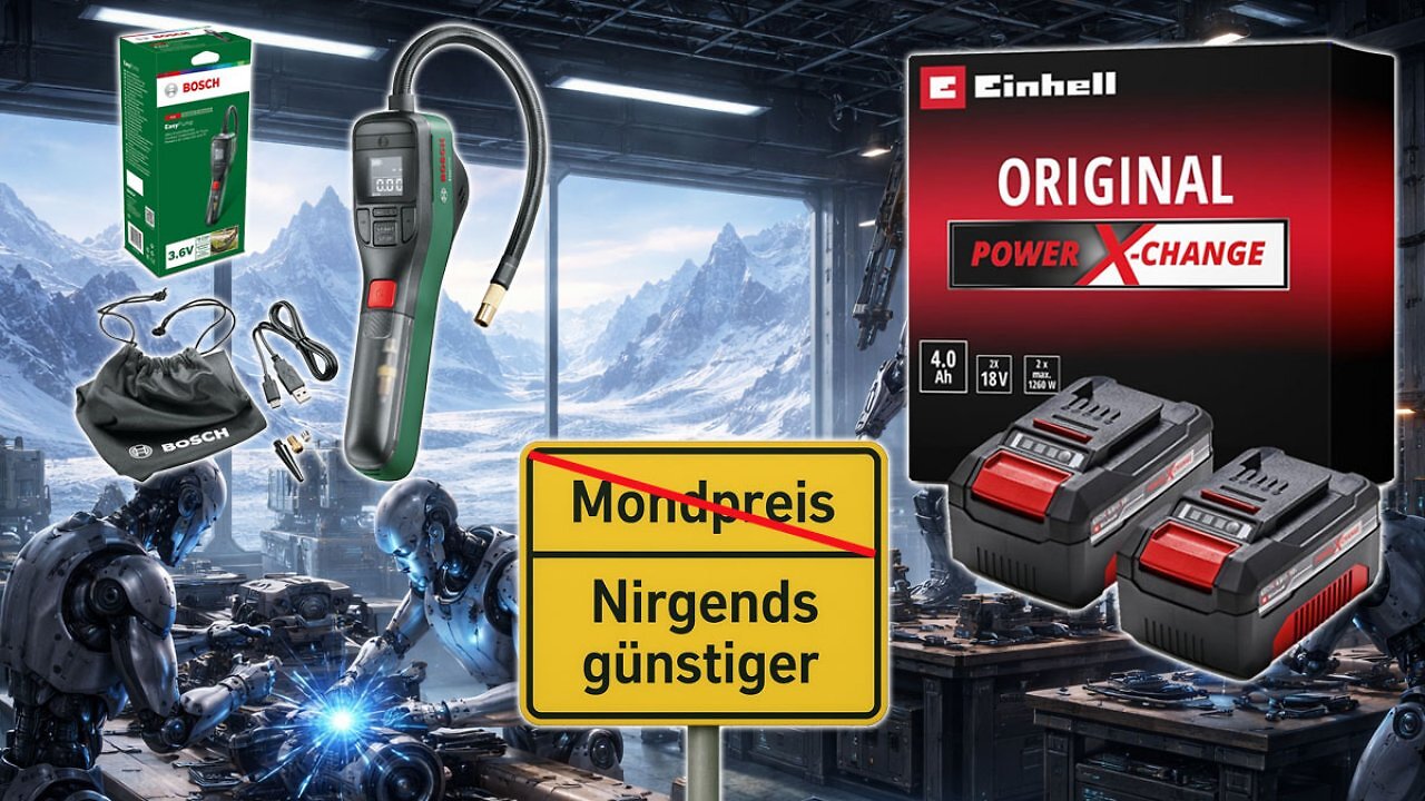 [30/12/2025] Bei Amazon nie billiger: Einhells 4 Ah Akku fällt im 2er-Set auf 25 €, Bosch EasyPump auf 46 (1)