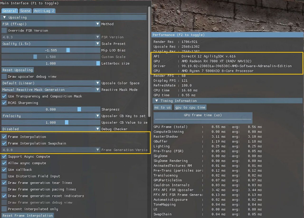 FSR Frame Generation 4.0.0 auf RDNA 3 (1)