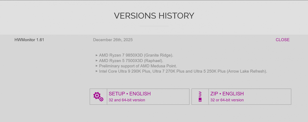 [28/12/2025] HWMonitor