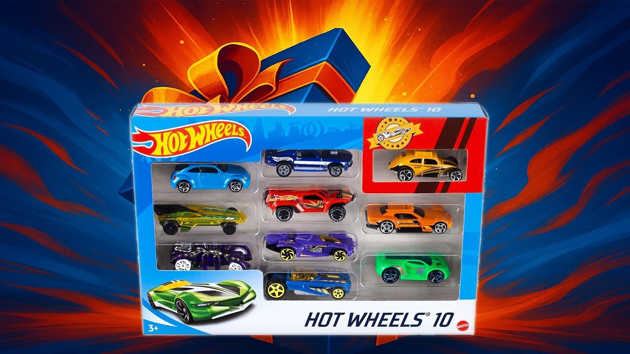 [15/12/2025] Hot-Wheels-Geschenkset mit 10 zufällig ausgewählten Autos