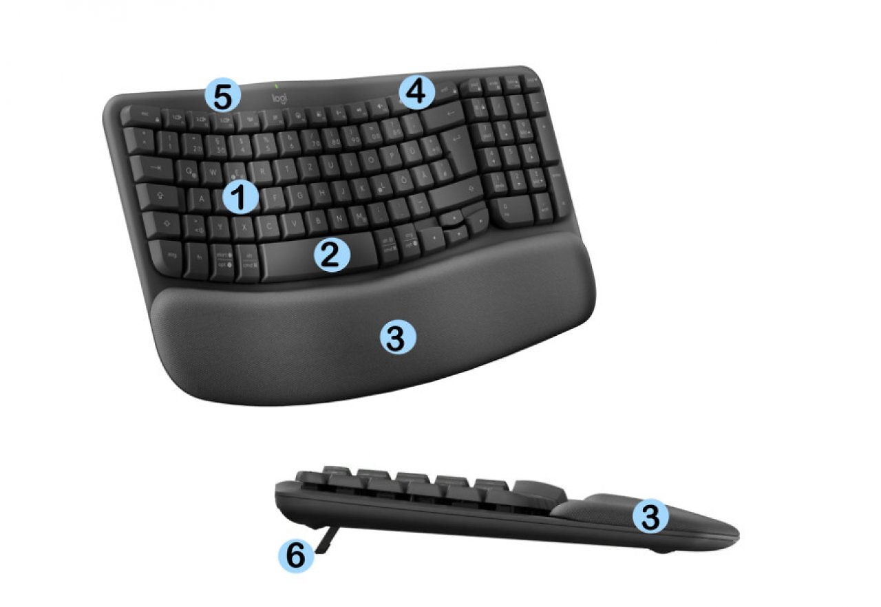 [17/12/2025] Die Logitech Wave Keys ist eine einsteigerfreundliche ergonomische Tastatur. Hier fallen die Ergonomie-Optimierungen insgesamt dezent aus.