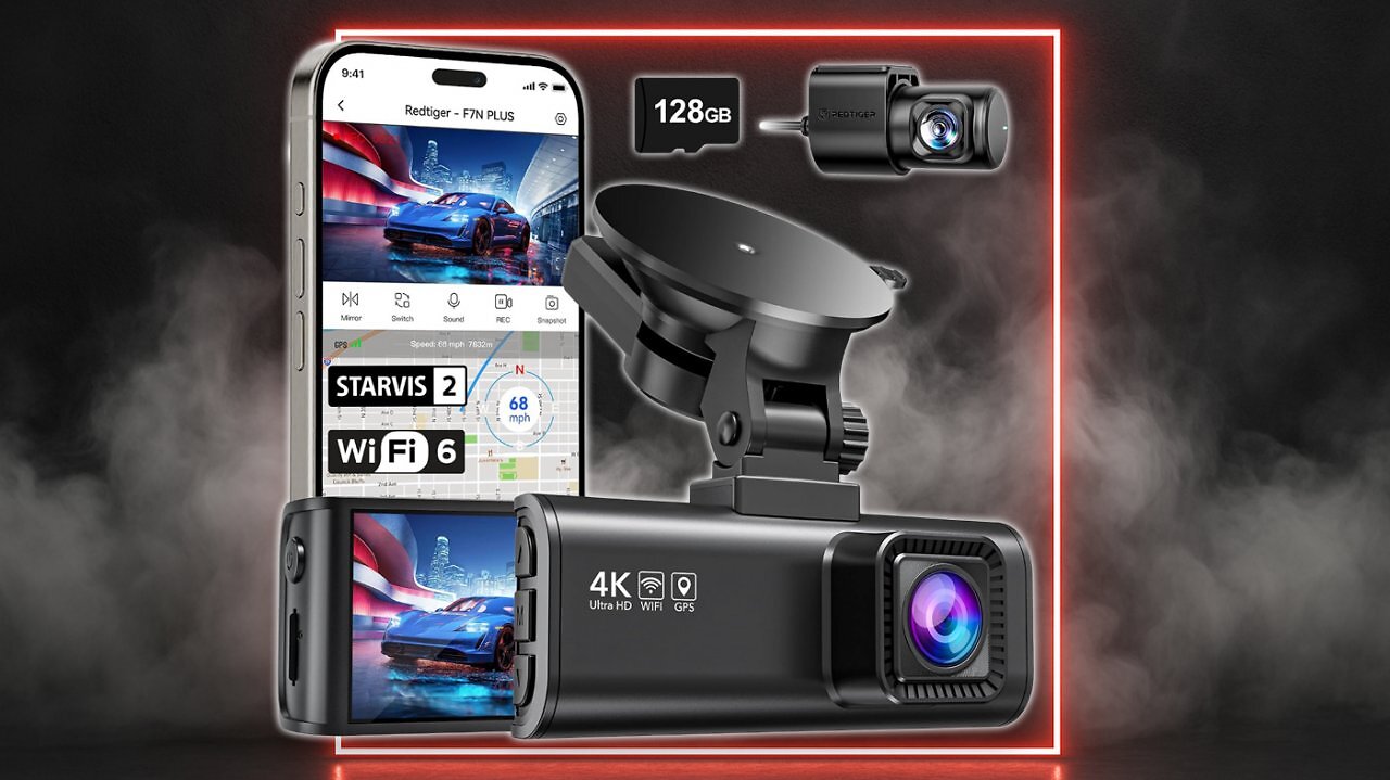 [02/12/2025] Amazon filmt mit: Bestseller-Dashcam von Redtiger rast auf 36 % Rabatt – 4K vorne, Full HD hinten