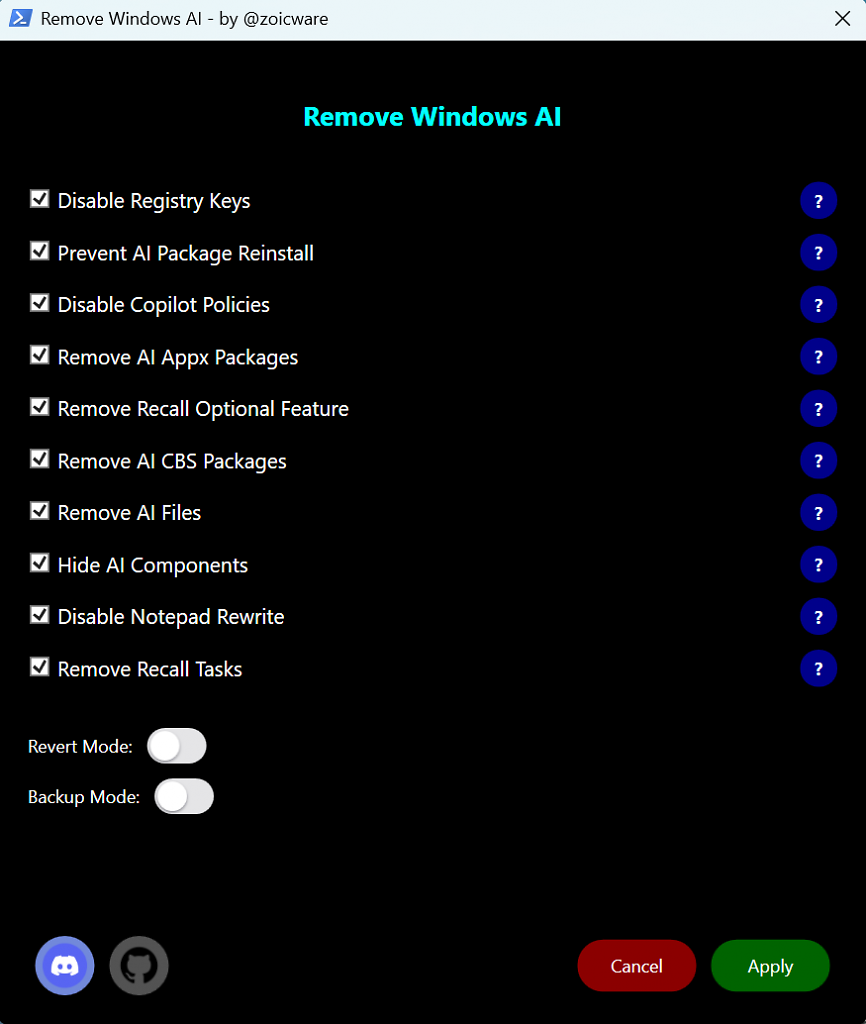 [10/12/2025] RemoveWindowsAI