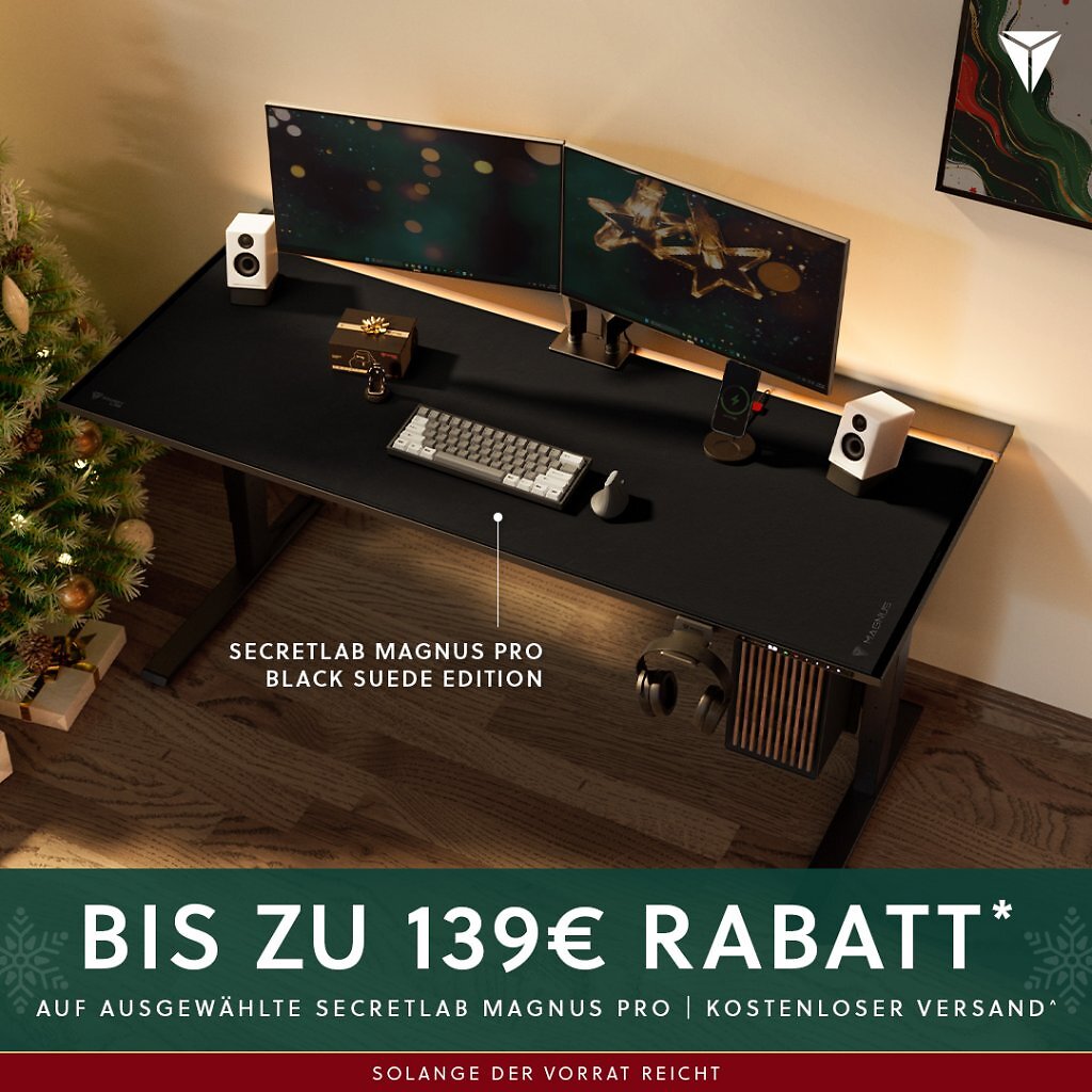 [05/12/2025] Auf die Gaming-Schreibtische MAGNUS/MAGNUS Pro gibt es bis zu 139 Euro Rabatt.