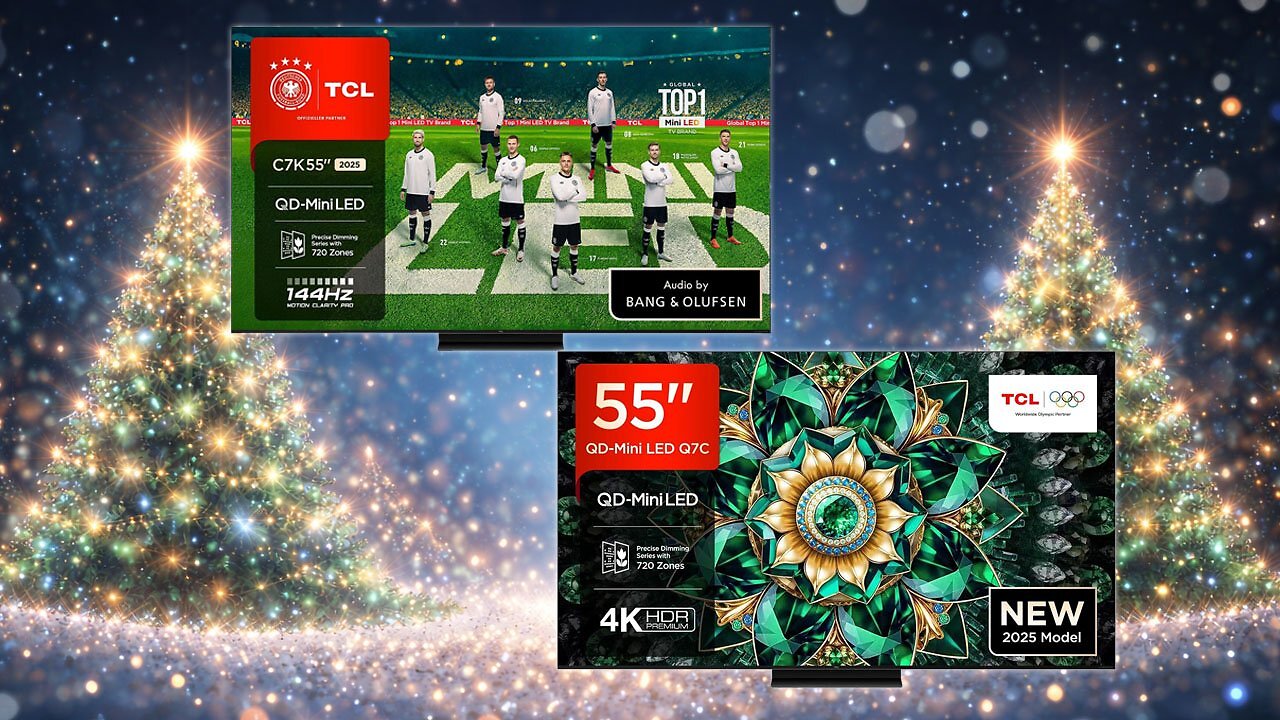 [18/12/2025] Bei Amazon / MediaMarkt: TCL Mini-LED-TV 55C7K und 55Q7C kurz vor Weihnachten zum Bestpreis geliefert