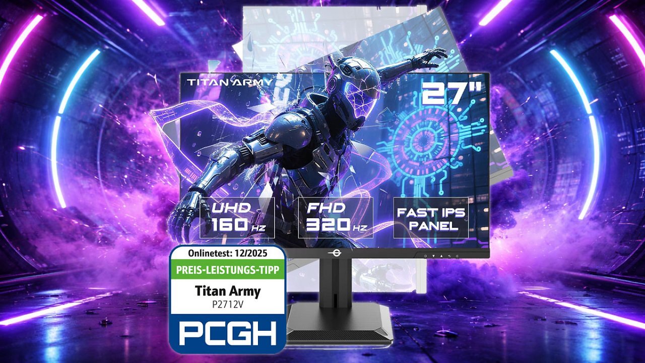 [19/12/2025] Zum Bestpreis für PCGH-Leser: Titan Army P2712V Gaming-Monitor