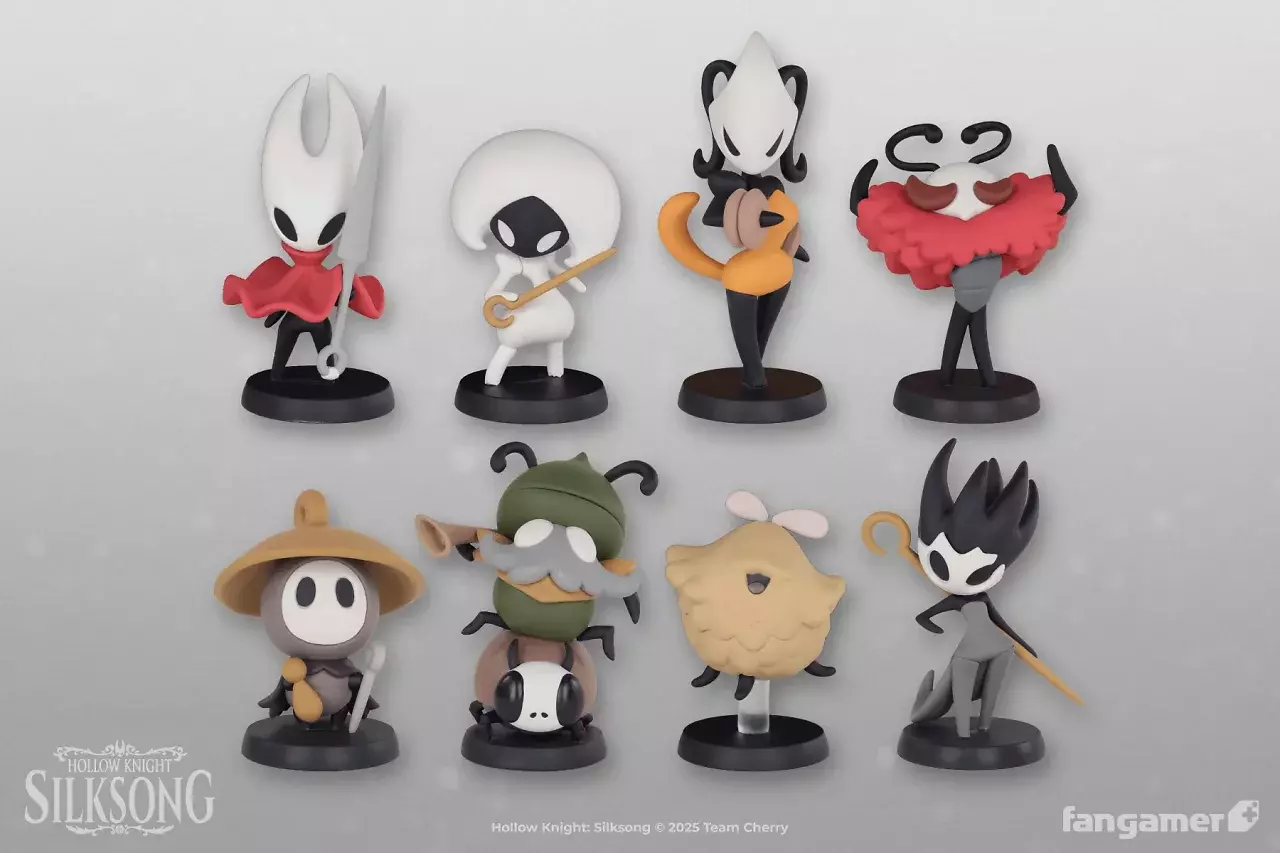 [16/12/2025] Team Cherry kündigt einen kostenlosen DLC für Silksong an und verspricht Updates für Hollow Knight, sowie Sammelfiguren zum Vorbestellen.