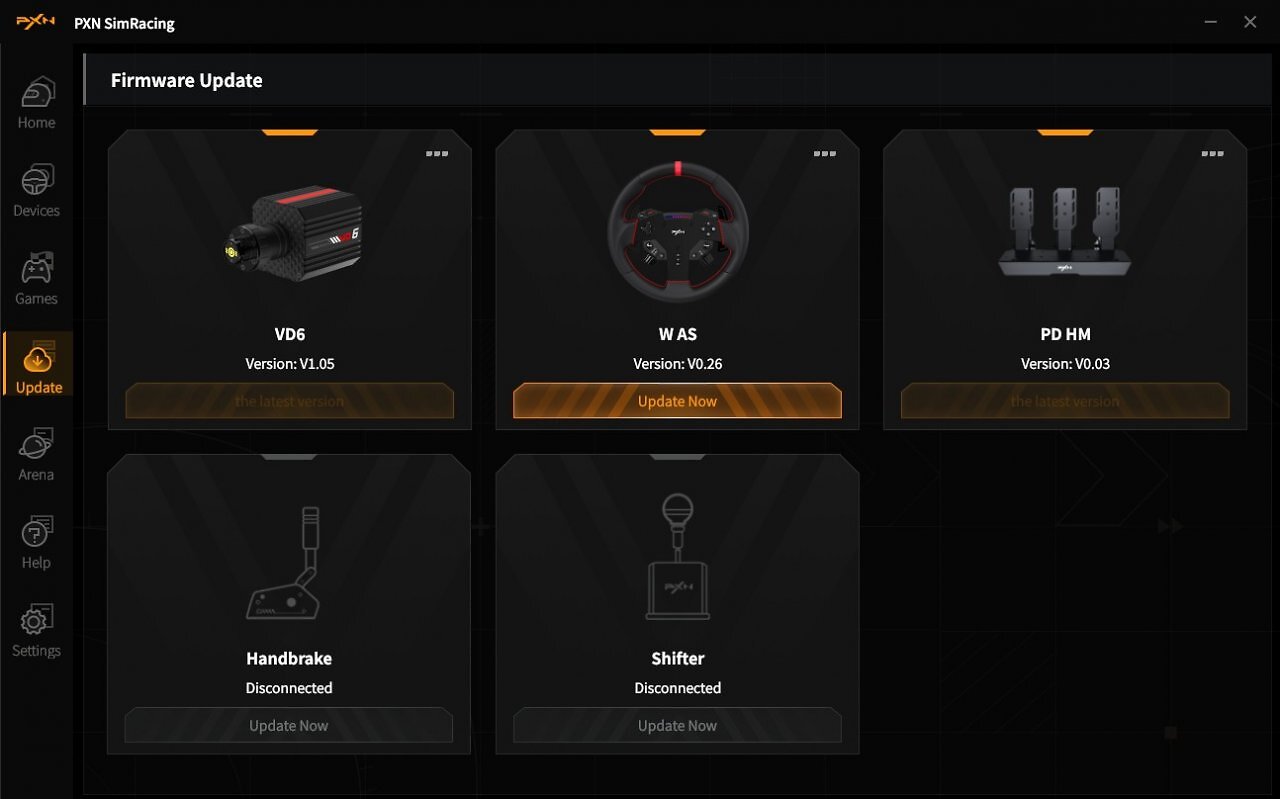 [22/01/2026] PXN-Sim-Racing-Software Option: Update
