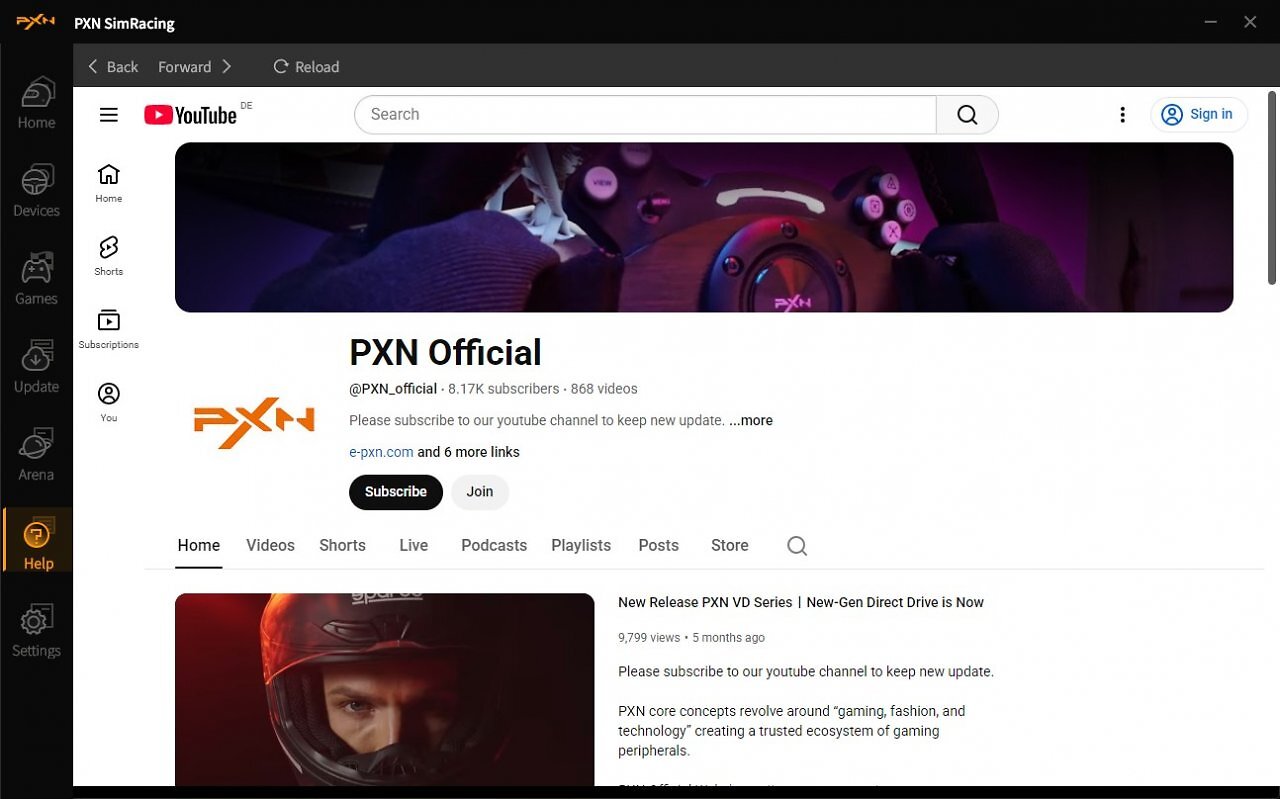 [22/01/2026] PXN-Sim-Racing-Software Option: Help