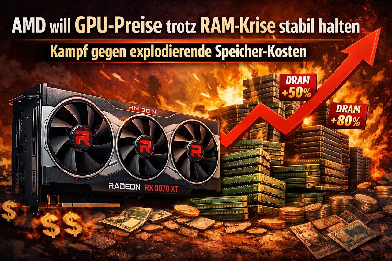 [16/01/2026] AMD will GPU-Preise trotz RAM-Krise stabil halten - Kampf gegen explodierende Speicher-Kosten