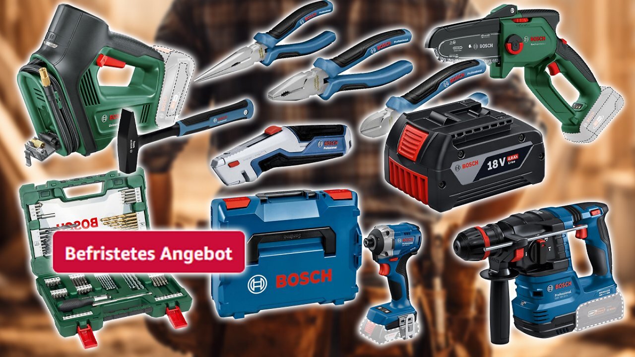 [31/01/2026] Amazon verramscht Bosch ab 7 €: Akkus, Bits, Bohrschrauber, Kettensägen & mehr