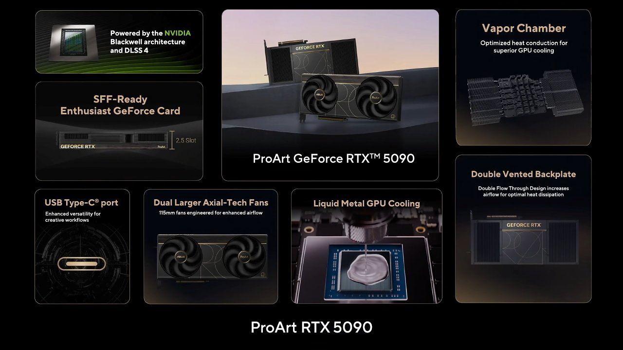 [08/01/2026] Geforce RTX 5090: Neue Proart-Grafikkarte von Asus offiziell (2)