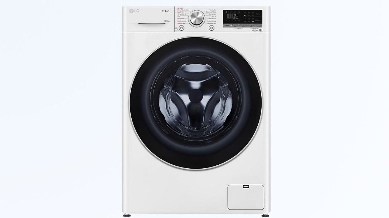 LG-Waschmaschine mit 10,5 kg und Dampffunktion aktuell deutlich günstiger bei Amazon