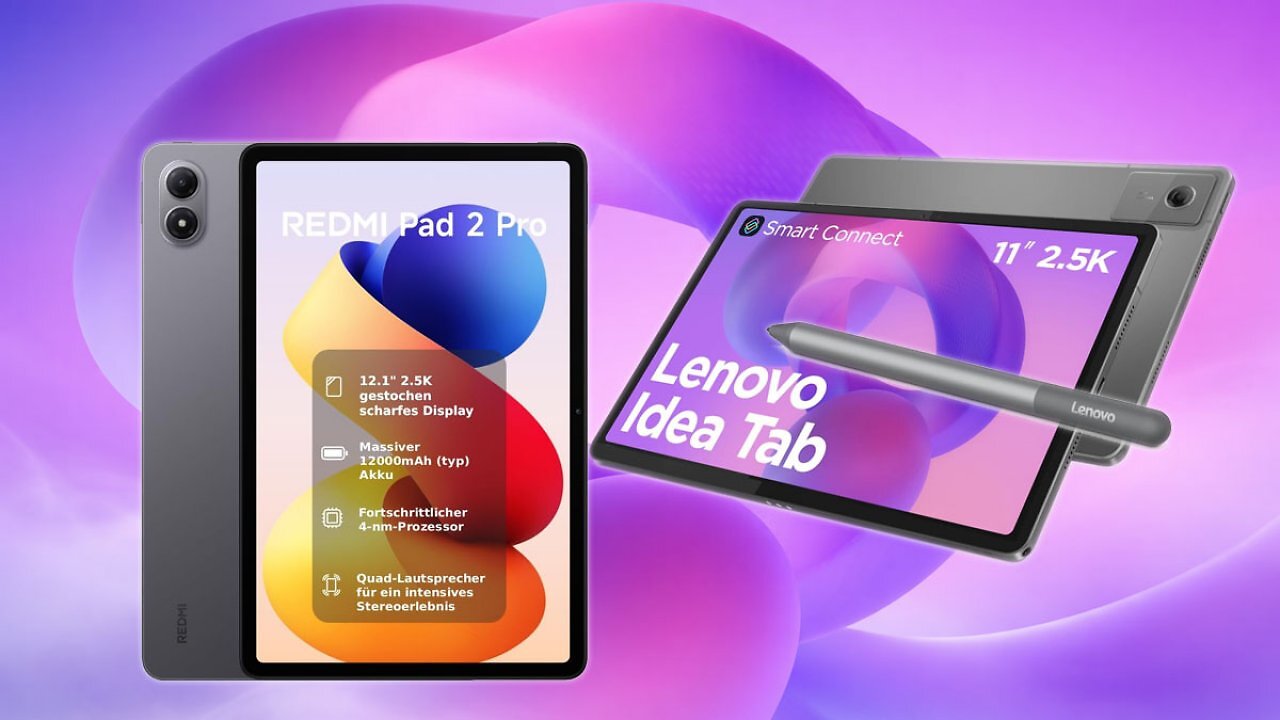 [23/01/2026] Zu Bestpreisen: Lenovo Idea Tab TB336FU und Xiaomi Redmi Pad 2 Pro