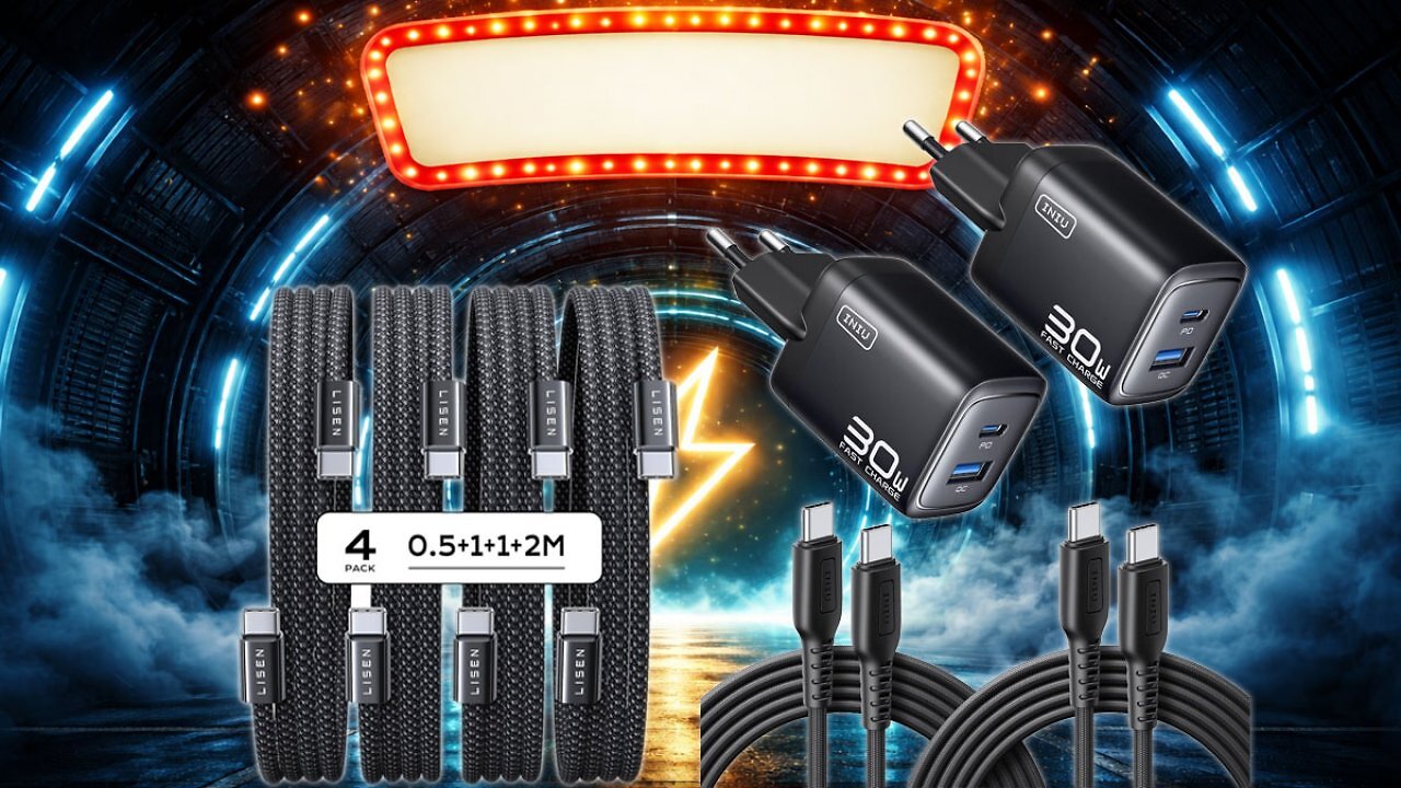 [22/01/2026] Jetzt bei Amazon: Lisen 2E152 USB-C-Ladekabel und 2x Iniu-Netzteil zum Preis von 1.