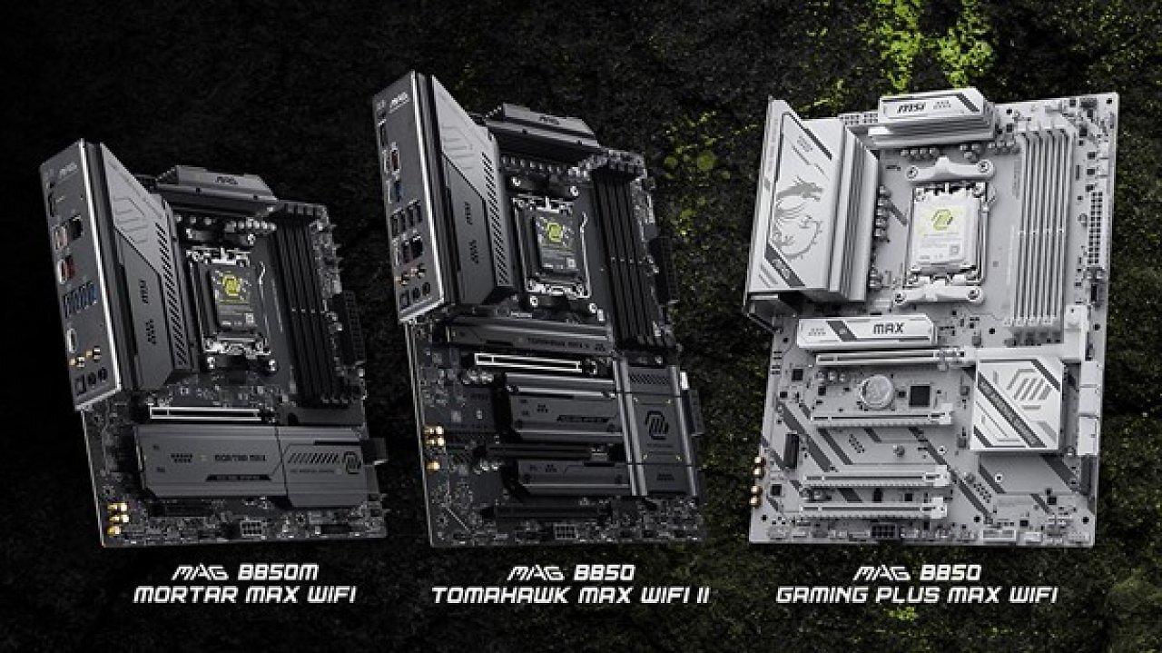 Die neuen MSI-Mainboards der B850 MAX-Produktreihe.