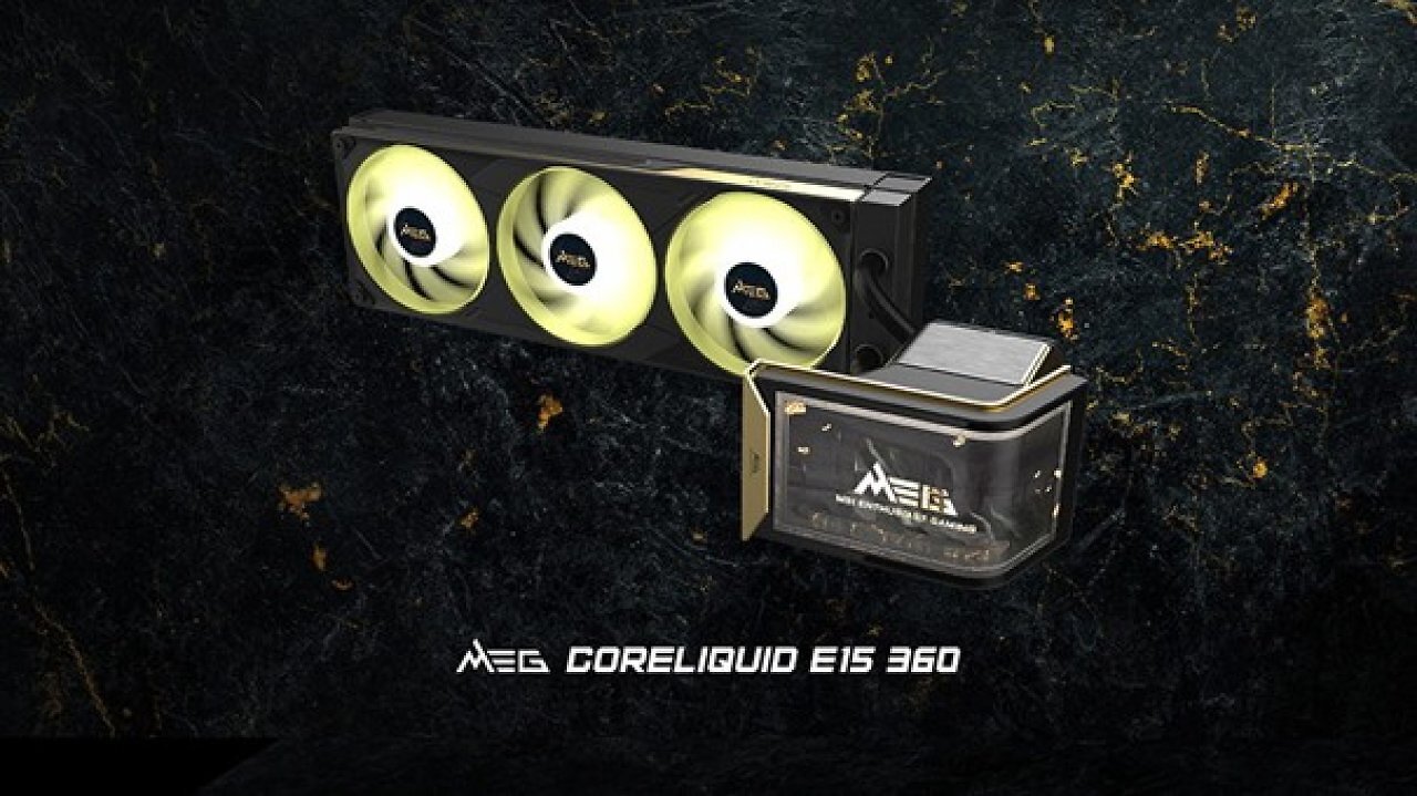 Die MEG CORELIQUID E15 360 Flüssigkühlung von MSI.