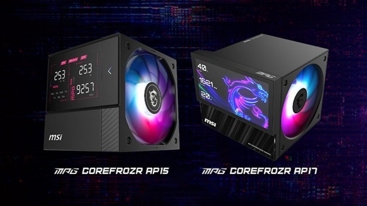 Die neuen Dual-Tower-Luftkühler-Modelle MPG COREFROZR AP15 und MPG COREFROZR AP17 von MSI.